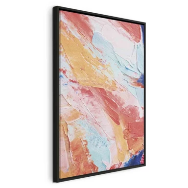 Slika Proljetni tonovi, šarena mješavina toplih i hladnih tonova na platnu, 60x90 cm