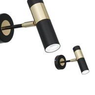 Zidna svjetiljka Dallas Gold 1x miniGU10, zlatna