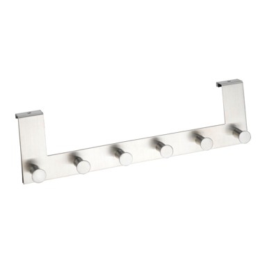 WENKO Metalna vješalica za vrata srebrne boje 39 cm, Celano