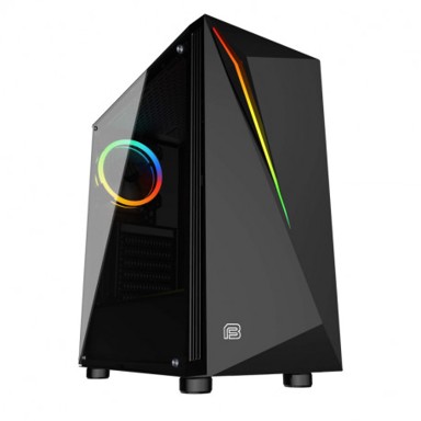 BIT FORCE Stolno računalo Gamer R53050 / AMD Ryzen 5 5600, 16GB, 500GB SSD, GeForce RTX 3050, Windows 11 Pro, crna