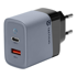 TACTICAL Kućni punjač MicroGrid, QC 45 W, 1× USB-A + 1× USB-C, siva