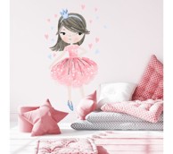PASTELOWE Zidne naljepnice Princeza, roza