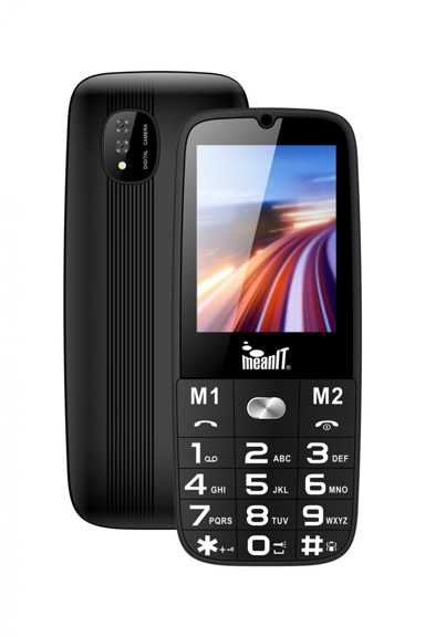 MEANIT Klasični mobitel Senior 15 crni