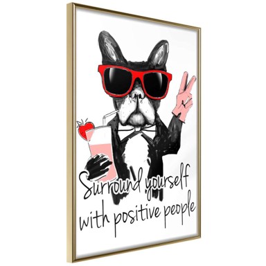 Poster Positive Bulldog 30x45