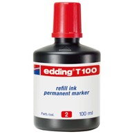 EDDING Tinta za marker permanentni 100ml T100 crvena