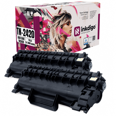 INKDIGO Toner TN2420 za Brother DCP-L2510D HL-L2310D HL-L2370DN, crni