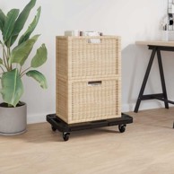 Transportna kolica 2 kom 58x38x12 cm polipropilen, crna