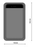 BERTONI Futrola Xxl za pametni telefon, uzorak buketa, antracit, ekološki filc, perivo na 40°C, zaštita telefona, Apple iPhone 12 Pro Max, Samsung Galaxy S21 Ultra, Huawei Mate 40 Pro