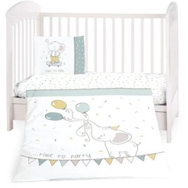 KIKKA BOO Posteljina Elephant Time, 5 elemenata