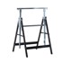 NORTHIX sklopivi nogari za skelu 68 x 58 x 80–130 cm, crni, 2 kom.