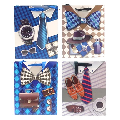 Poklon vrećica, 32x10x26cm, muški svijet