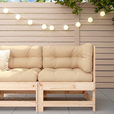 Kutna vrtna sofa, masivna borovina
