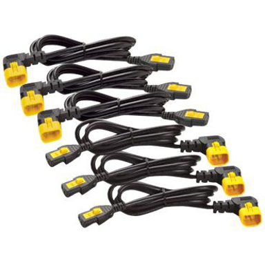 APC C13 - C14 (90 deg), 1.8 m, 6-pack crno, žuto 1,83 m C13 spoj C14 spoj