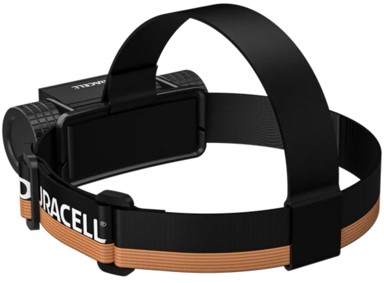 DURACELL Naglavna svjetiljka DH2000R, poklon pakiranje, crna, narančasta