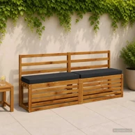 Jastučići za klupu Vught 2 kom 80 x 40 cm melange, tamnoplavi