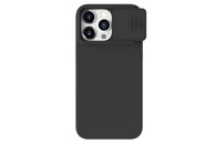 NILLKIN Maska CamShield Silky Silicone Case za iPhone 15 Pro Max, crna