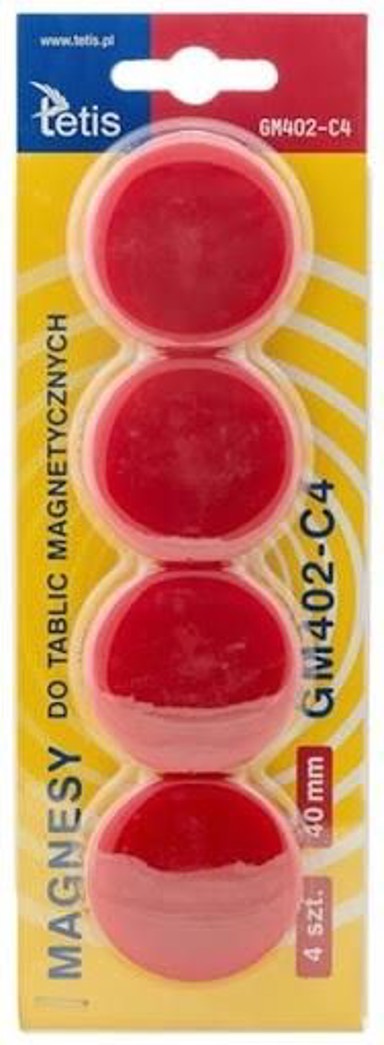 Magneti za ploče 40 mm/4 crveni 5408