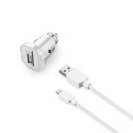 CELLULARLINE Auto punjač za iPhone 5/6/6S bijeli - MFI i Kabel 1A/5W