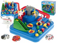 Velika interaktivna staza s preprekama, hitna pomoć, policijski auto