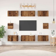 Set TV stalka, 8 kom, srednje, 30.5 x 30 x 30 cm, staro drvo