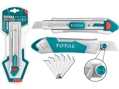 TOTAL Nož za lomljenje TG5121806 s metalnim ojačanjem, 18 mm, 6 oštrica SK5