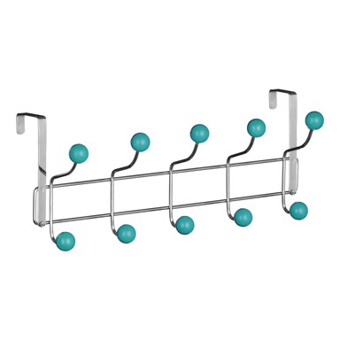 PREMIER HOUSEWARES Mentol zelena/u srebrnoj boji metalna vješalica za vrata 41 cm