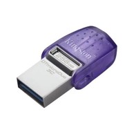 KINGSTON USB memorija DataTraveler microDuo 3C, USB 3.2, Gen 1, 256 GB, ljubičasta/nehrđajući čelik