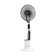 TEESA Samostojeći ventilator 75 W s vodenom maglom na kotačima 43 cm 2,8 l s daljinskim upravljačem, bijela