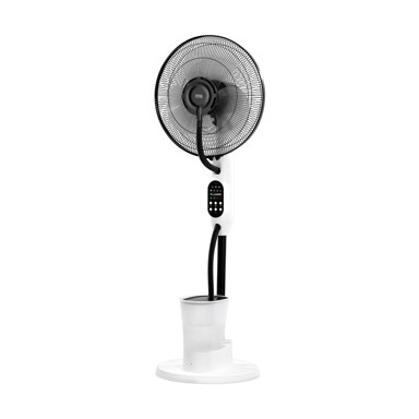 TEESA Samostojeći ventilator 75 W s vodenom maglom na kotačima 43 cm 2,8 l s daljinskim upravljačem, bijela