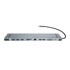 BASEUS Docking stanica CATSX-G0G USB-C, USB-C, 3x USB-C, 1x USB-C PD, 2x HDMI, 1x VGA, 1x ethernet, 1x SD/microSD, sivi