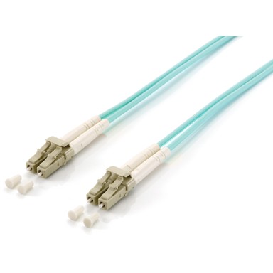 EQUIP LWL patch kabel LC na LC, OM3, multimode, duplex, tirkizni, 30 m