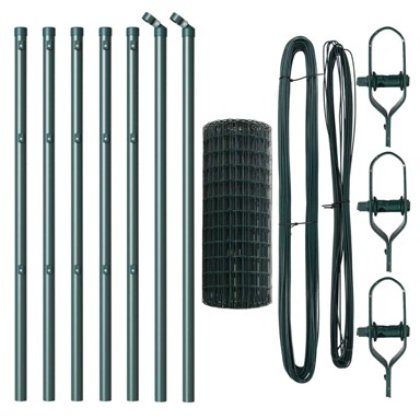 Euro ograda sa 7 stativa 0,8x10 m, galvanizirani čelik, zelena