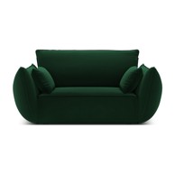 MAZZINI SOFAS Tamno zelena baršunasti fotelja Vanda, 128x110x85 cm
