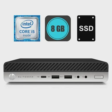HP Stolno računalo EliteDesk 800 G4 DM / Intel Core i5-8500T, 16GB, 240GB SSD (obnovljen)