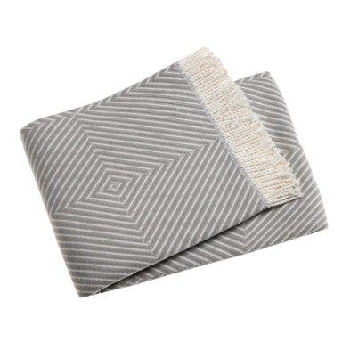 EUROMANT Svijetlosivi pokrivač s pamukom Tebas, 140x160 cm