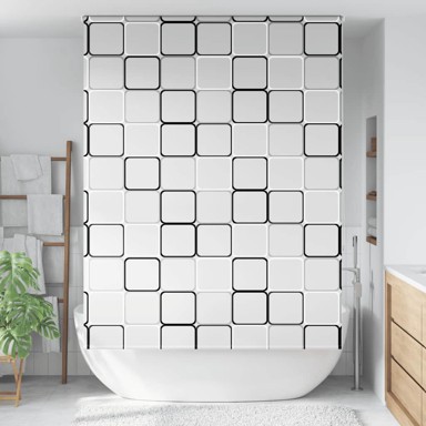 Zavjesa rolo za tuš 150x240 cm, širina tkanine 146 cm, bijela