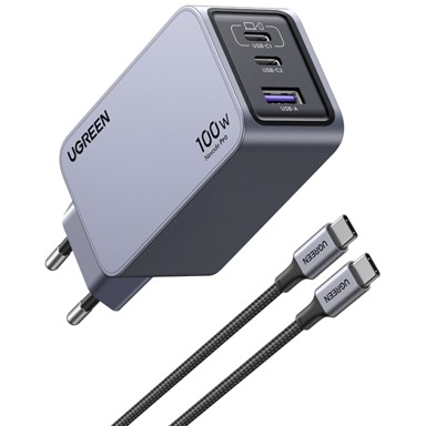 UGREEN Punjač Nexode Pro, 100W, USB-C kabel