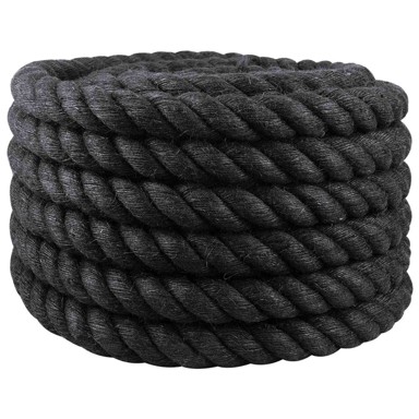Uže od jute Tossa, 60 mm, 100 % juta, crna