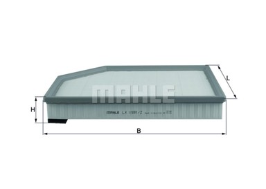 MAHLE Filter zraka VOLVO LX 1591/2 S-80 2.4D D5 06