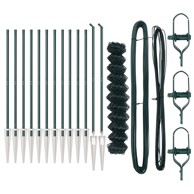 Lančana ograda set od 2 1x25 m PVC,zelena