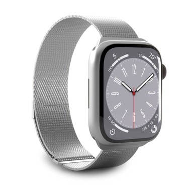PURO Remen milanski, Apple Watch 38/40/41 mm, srebrni