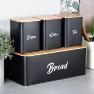 VILDE Set kutije za kruh i posuda za kavu, čaj i šećer