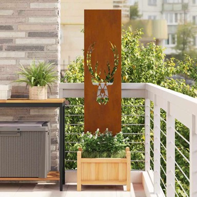 Dekorativna ploča za vrt, 32 x 140 cm, boja hrđe