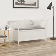 Klupa bijela 107 x 45 x 75,5 cm od masivne jelovine