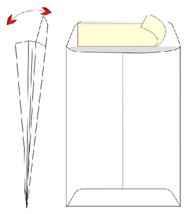 Kuverta vrećica A3 proširena, bijela, 1/1