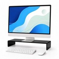 NORTHIX Akrilni stalak za monitor 35x20x10 cm crni