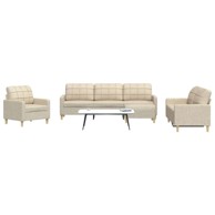 Sofa 4-dijelni set s osloncem za noge, krema