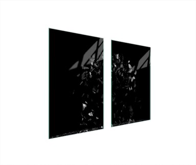 TMK Staklena zaštita za štednjak ili ploču za kuhanje 75x52, black
