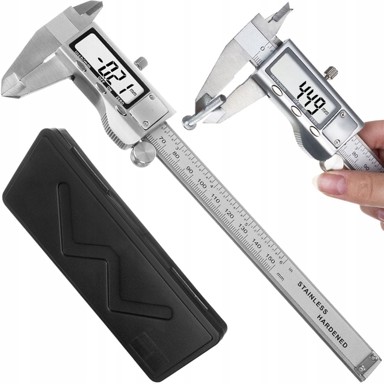 VERKGROUP Digitalno pomično mjerilo LCD, 150 mm, s koferom, precizni mjerni alat