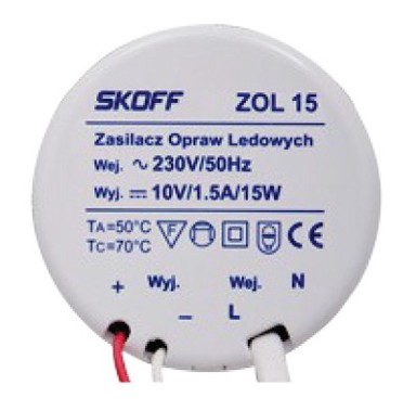 SKOFF LED napajanje, 10V, 15W IP20